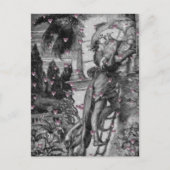 ロミオ及びJulietのヴィンテージのバレンタインのハート シーズンポストカード (正面)