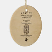 ロミオ及びJulietのQuarto (1599年)への前部部分 セラミックオーナメント (右)