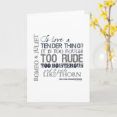 ロミオ及びJuliet愛引用文 カード (黄色い花)