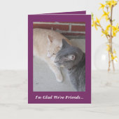 ロミオ及びRussは私が嬉しい私達猫友人です。カード カード (黄色い花)