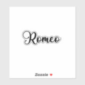 ロミオ名 – 手書き書道 シール (シート)