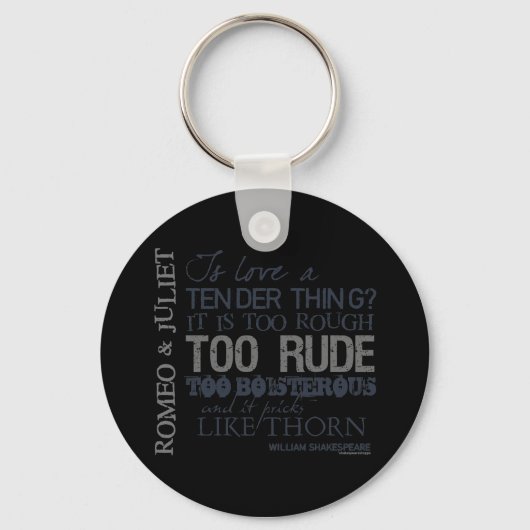 ロミオ&ジュリエットラブ引用文 キーホルダー (正面)