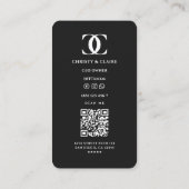 ロミニマルモダンゴCブラックグレーモノグラム 名刺 (裏面)