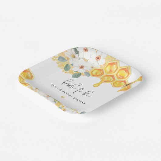 ロミー素朴のまわりにフローラブライダルシャワー ペーパープレート (傾斜あり)