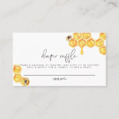 ロミー素朴のまわりにベビーおむつラッフルチケット プレイスカード (正面)