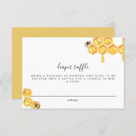 ロミー – ハニカムビーオムツラッフルチケットカード 招待状