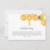 ロミー - ハニカムビー 赤ちゃんのためのブック挿入カード 招待状 (正面)