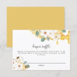 ロミー – フローラハニービーオムツラッフルチケットカード 招待状
