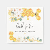 ロミー ラスティック ブンブー ビー フローラル ブライダル シャワー スタンダードカクテルナプキン (正面)