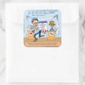 ロムニーがオバマの贈り物とカードおもしろいにジンガーを試す スクエアシール (バッグ)