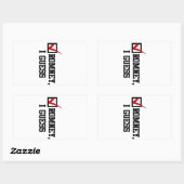 ロムニーだろう 長方形シール (シート)