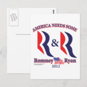 ロムニーとライアン ポストカード (正面/裏面)