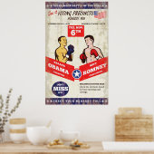 ロムニー対オバマ米選挙2012ボクシングPos ポスター (キッチン)