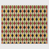 ロムバスレッドグリーンブラックイエローオレンジ ラッピングペーパー (フラット)