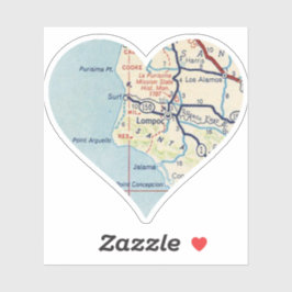 ロムポックカリフォルニアの古地図 シール