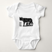 ロムルスとレムスのローマ神話 ベビーボディスーツ (正面)
