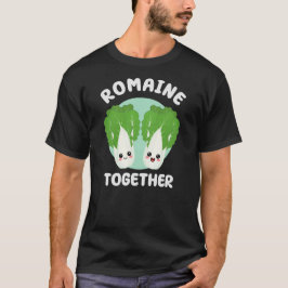 ロメインレタスで一緒にいる カワイイ食べ物だじゃんぷんバレンタイン Tシャツ