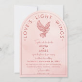 ロメエレガントオとモダンジュリエット引用文ピンク 招待状 (正面)