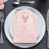 ロメエレガントオとモダンジュリエット引用文ピンク 招待状