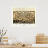 ロメオ、MIパノラママップ – 1868 ポスター (キッチン)