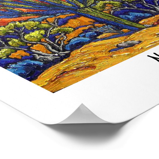 『ロメロ遺跡の近くのサグアーロ』 ポスター (角)