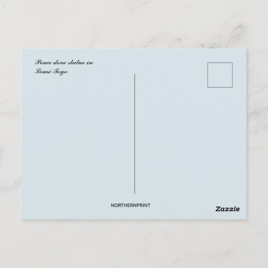 ロメ・トーゴの平和祈念像 ポストカード (裏面)