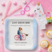 ロモダンカジュアルロ結婚マの芸術的カップル ペーパープレート (パーティー)