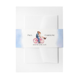 ロモダンカジュアルロ結婚マの芸術的カップル 招待状ベリーバンド