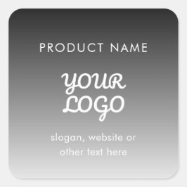 ロモダンゴと文字 |ブラック&ホワイト製グラデーション品 スクエアシール