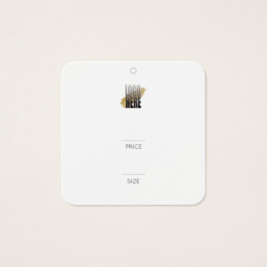 ロモダンゴぶら下がったのスクエア衣料価格ラベル (正面)