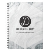 ロモダンゴカスタマイズとWebサイトを使った大理石 ノートブック (正面)