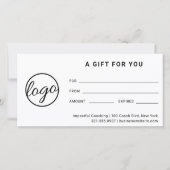 ロモダンゴシンプルギフト証書 (正面)