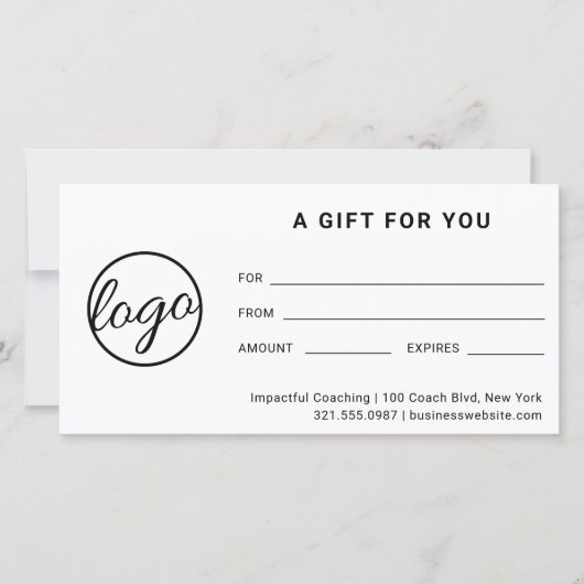 ロモダンゴシンプルギフト証書 (正面)