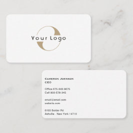 ロモダンゴシンプルンClean ミニマル Company White Bus 名刺