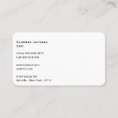 ロモダンゴシンプルンClean ミニマル Company White Bus 名刺 (裏面)