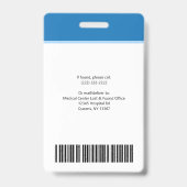 ロモダンゴテンプレートの社員の写真名ナースID バッジ (Back)