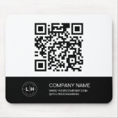 ロモダンゴパーソナライズされたの白黒 マウスパッド (正面)