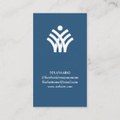 ロモダンゴ企業のブルー白 名刺 (裏面)