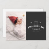 ロモダンゴ生まれたばかりのベビークリスマスホリデーカード シーズンカード (正面/裏面)