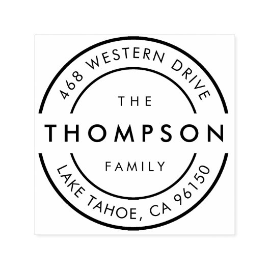 ロモダンゴ |ファミリ名差出人住所 セルフインキングスタンプ (デザイン)