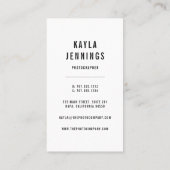 ロモダンゴ |写真家（縦） 名刺 (裏面)