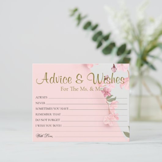 ロモダンスミニマル結婚のアドバイス願いカード (スタンド正面)