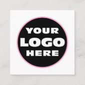 ロモダンパーソナライズされたゴ写真スキャン可能QR スクエア名刺 (正面)