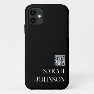 ロモダンミニマルゴQRコードプロフェッショナル iPhone 11 ケース