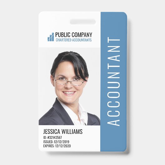 ロモダン企業のゴ写真の従業員IDバッジ バッジ (表面)