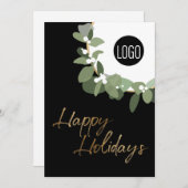 ロモダン企業のゴHappy Holidays垂直 シーズンカード (正面/裏面)