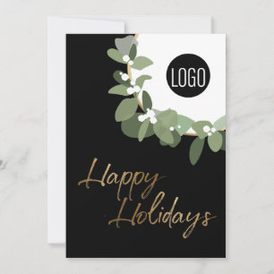 ロモダン企業のゴHappy Holidays垂直 シーズンカード