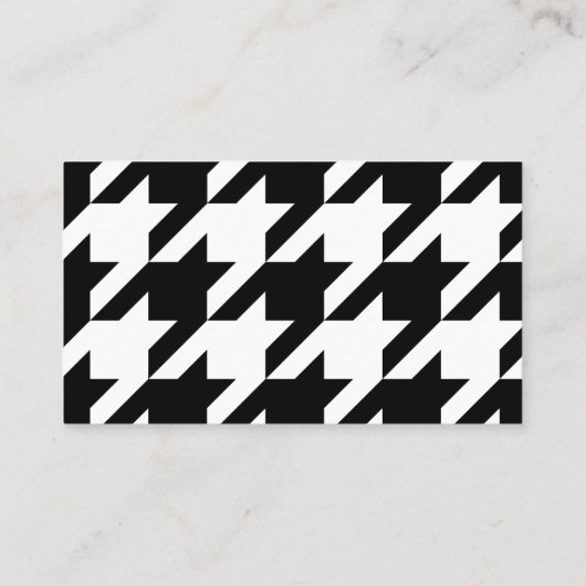 ロモダン千鳥格子のゴの白黒の追加 名刺 (裏面)