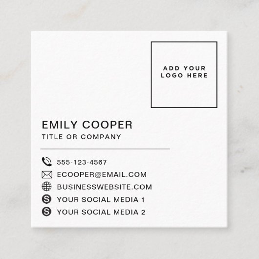 ロモダン千鳥格子のゴを黒と緑に追加 スクエア名刺 (正面)