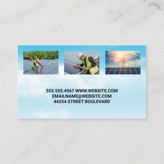 ロモダン太陽のゴ | クリーンエネルギー | 技術者 名刺 (裏面)